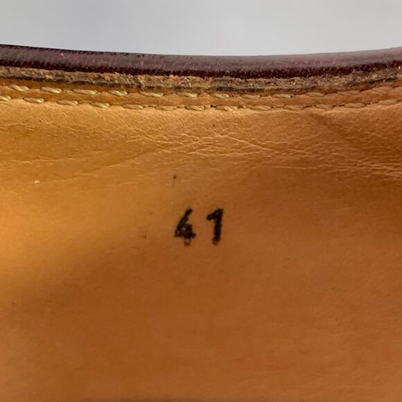 BRUNELLO CUCINELLI Size 8 Burgundy Leather Derby Lace-Up Shoes - Picture 8 of 10